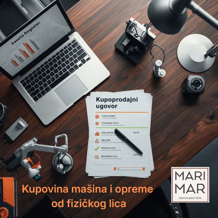 Da li d.o.o. plaća porez na prenos apsolutnih prava kada kupi polovnu mašinu (opremu) od fizičkog lica?